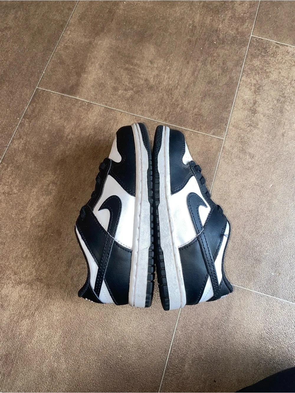 Nike Kids White and Black Dunk Low Shoes